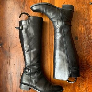 Leather tall boots